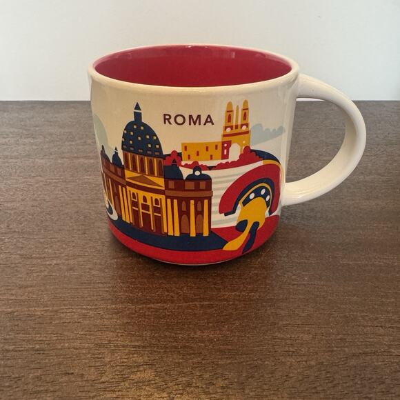 NEW 2 Starbucks Coffee Mug Roma and Italy "You Are Here" YAH Boxed 14 oz Rome - Picture 3 of 15